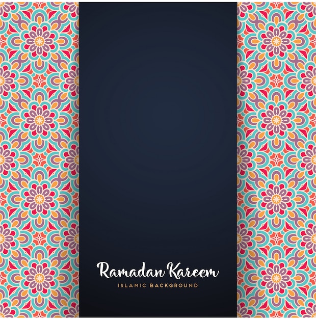 Ramadán kareem con motivo de mandala