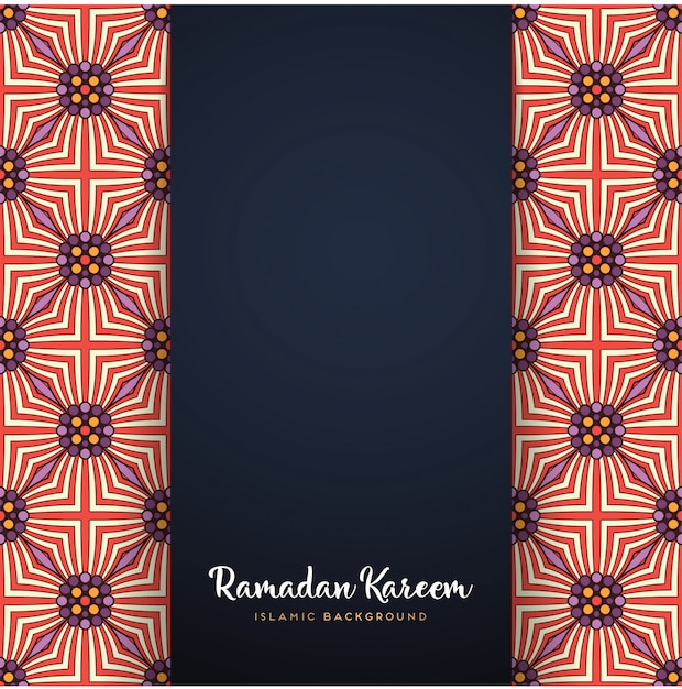 Ramadán kareem con motivo de mandala