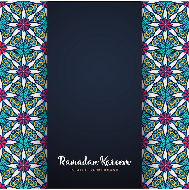 Ramadán Kareem con motivo de mandala