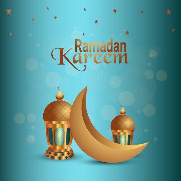 Ramadán kareem o eid mubarak creativo.