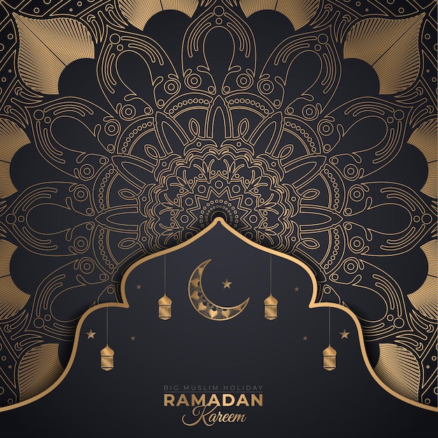 Ramadán kareem. ornamento hermoso elemento de círculo geométrico