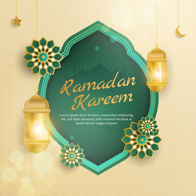 Ramadán Kareem plantilla de publicaciones en las redes sociales