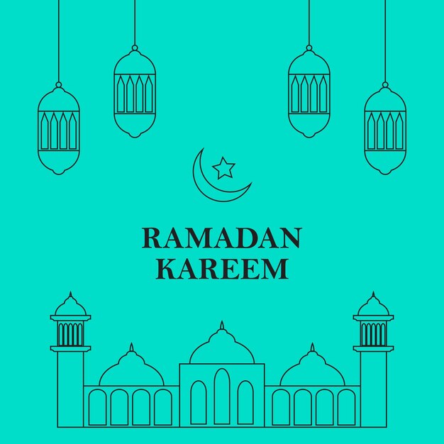 Ramadan Kareem Ramadan Mubarok arte vectorial Eid Mubarok arte vectorial Eid Mubarok Ilustración musulmana
