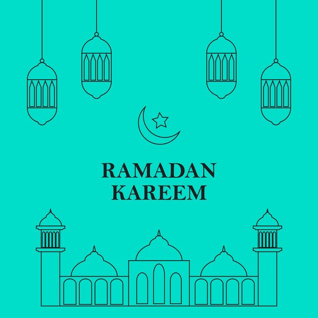 Ramadan Kareem Ramadan Mubarok arte vectorial Eid Mubarok arte vectorial Eid Mubarok Ilustración musulmana