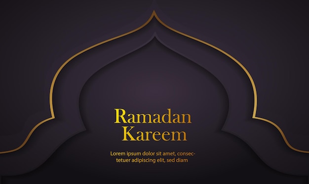 Ramadan Kareem Saludo Antecedentes Ilustración islámica diseño vectorial y árabe.