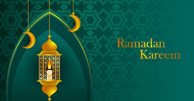 Ramadan Kareem Saludo Antecedentes Ilustración islámica diseño vectorial y árabe.