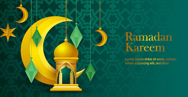 Ramadan Kareem Saludo Antecedentes Ilustración islámica diseño vectorial y árabe.