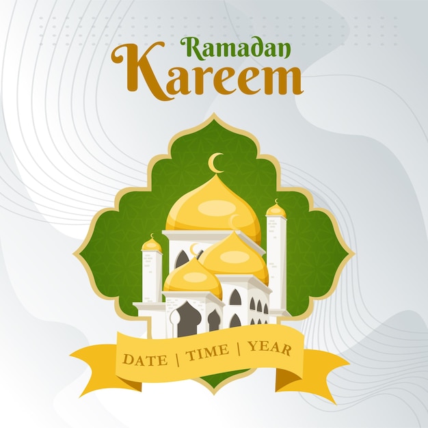 Ramadan kareem saludo islamico