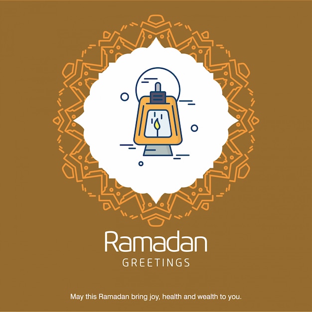 Ramadán kareem vector de diseño creativo y typogrpahic
