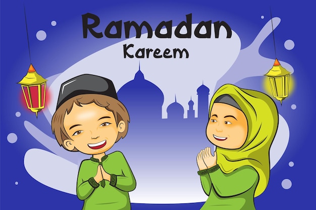 Vector ramadán y kareem