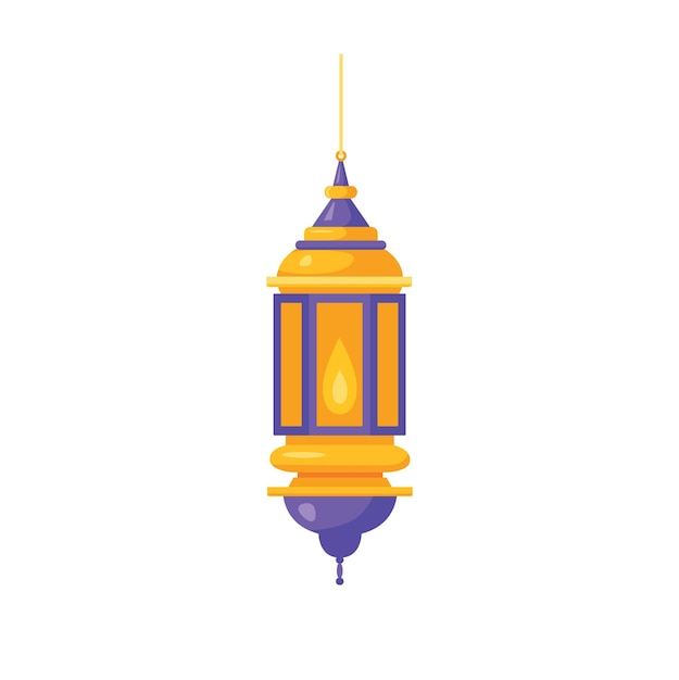 Ramadan Lantern Hermosa linterna con una vela Icon clipart para tarjetas invitaciones para Ramadan