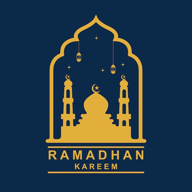 Ramadan logo vector ramadan flyer imagen con plantilla ilustración