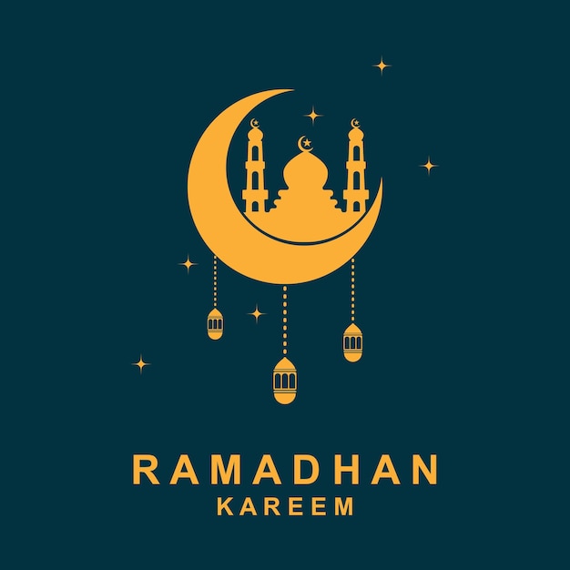 Ramadan logo vector ramadan flyer imagen con plantilla ilustración