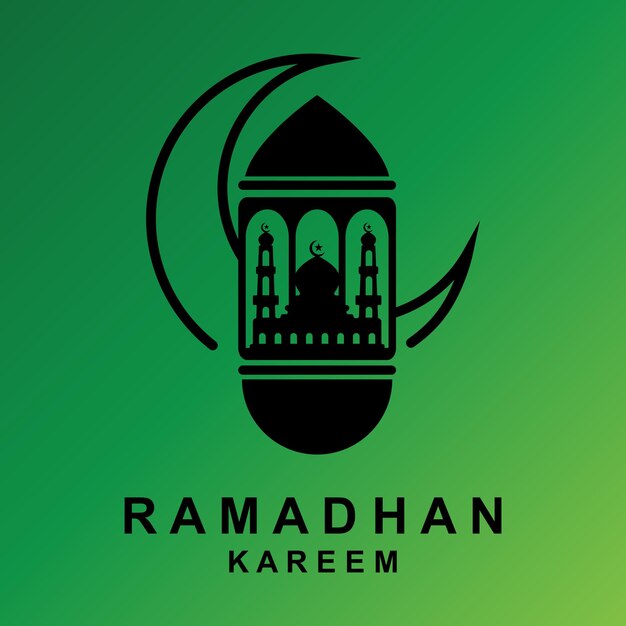 Ramadan logo vector ramadan flyer imagen con plantilla ilustración