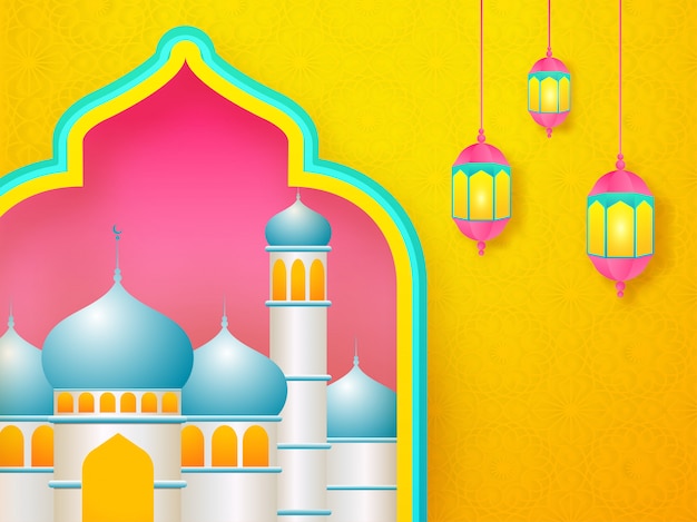 Vector ramadan mubarak concept.