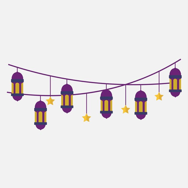 Ramadan Mubarak Un conjunto de activos digitales linterna