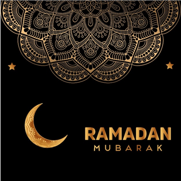 Ramadan mubarak publica vector de tarjeta