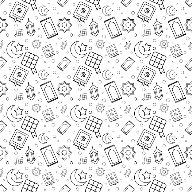 Vector ramadán vector outline pattern