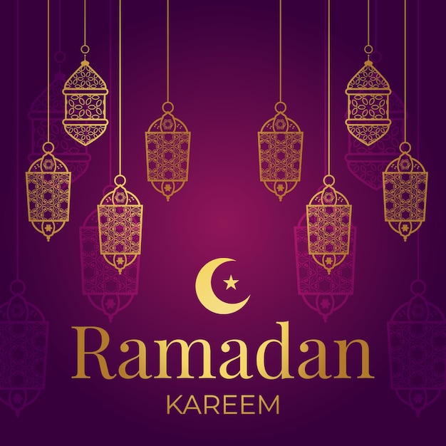 Vector ramadhan eid mubarak tarjeta de felicitación de fondo