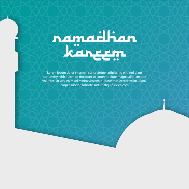 Ramadhan Kareem backround mezquita elegante ie mubarak celebrar