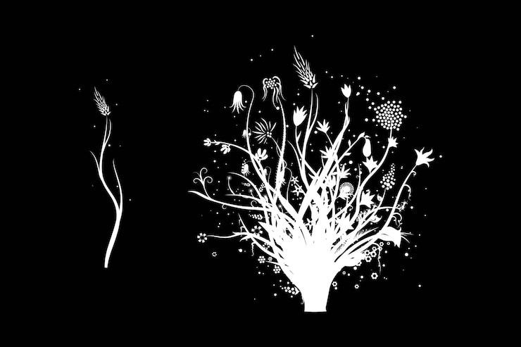 Vector ramas de árboles conjunto de dingbats vectoriales creativos