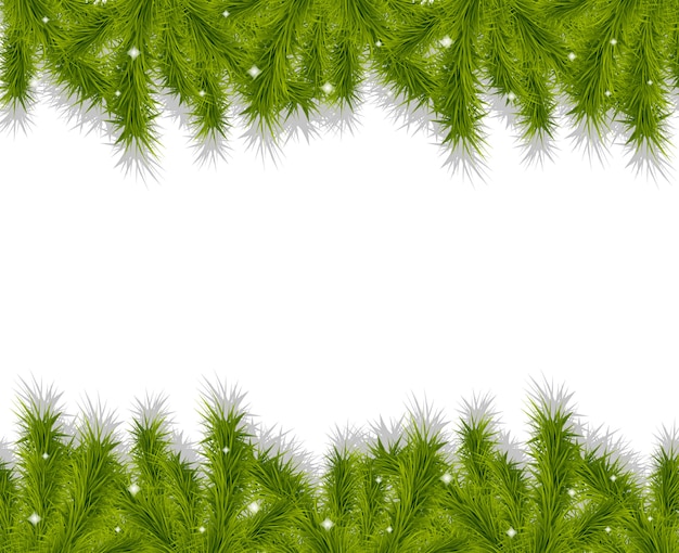 Ramas de los árboles de Navidad fronteras fondo decorativo.