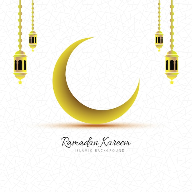 ramdan kareem 2025 con la luna lump masjid azul fondo de Wight con el vector