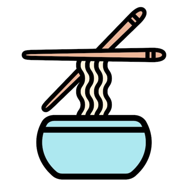 Ramen de ilustración de vector de comida japonesa