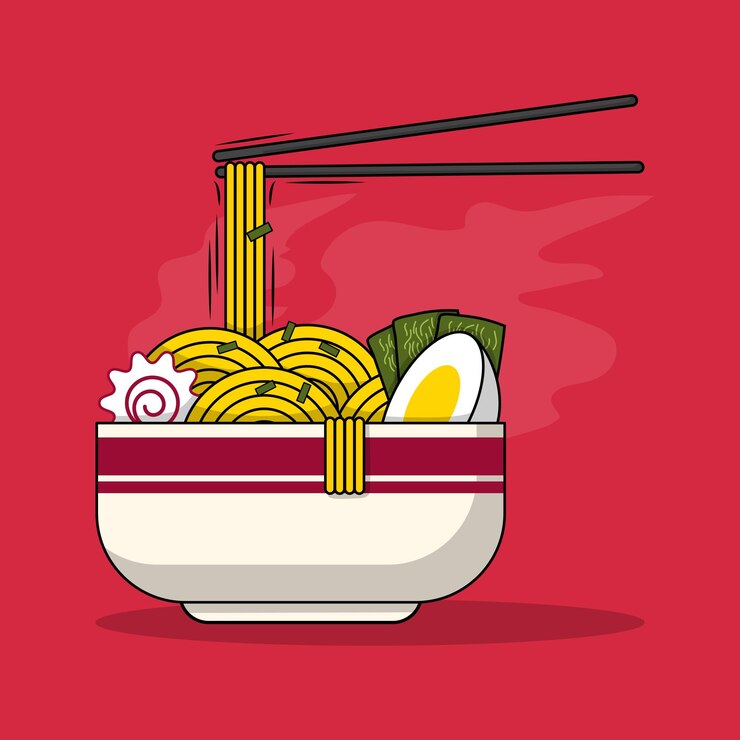 Ramen de ilustración vectorial