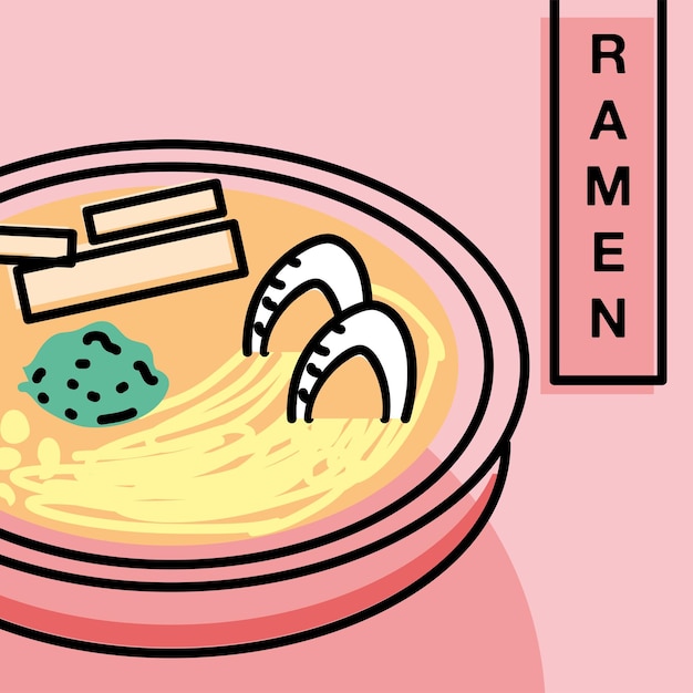 Ramen de menú japonés