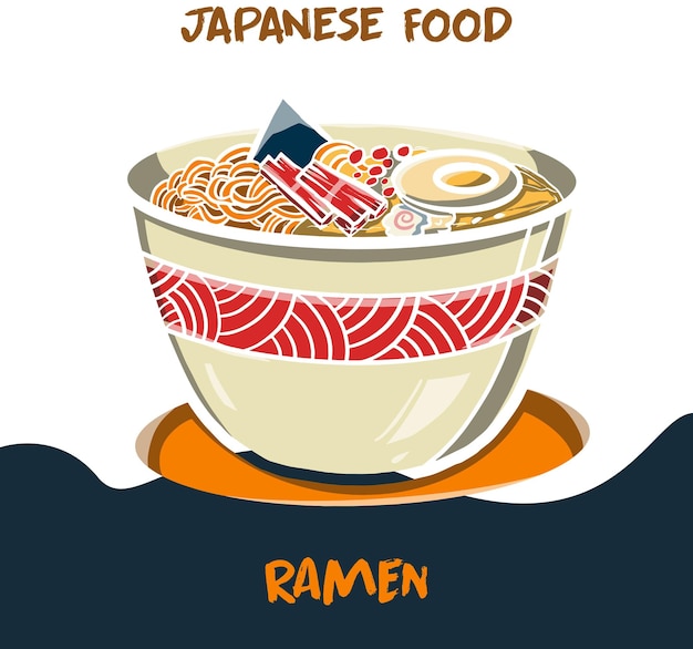 Ramen vectorial japonés