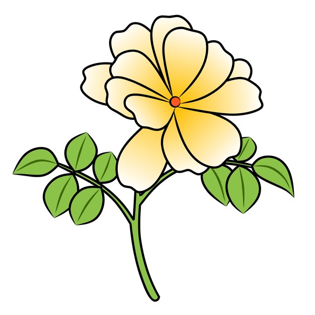 Una ramita de flor amarilla