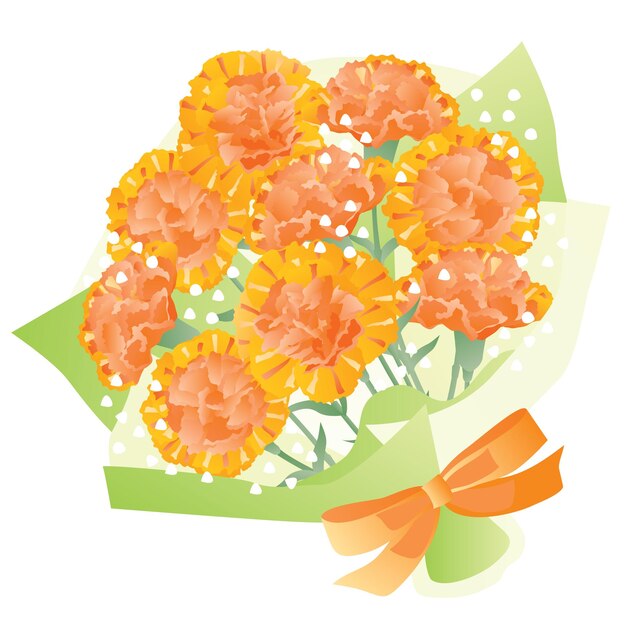 Ramo de clavel naranja del Día de la Madre