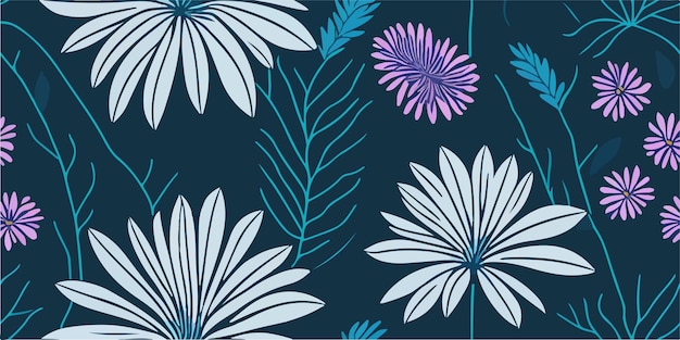 Ramo de flores de aster hermoso arreglo floral en vector