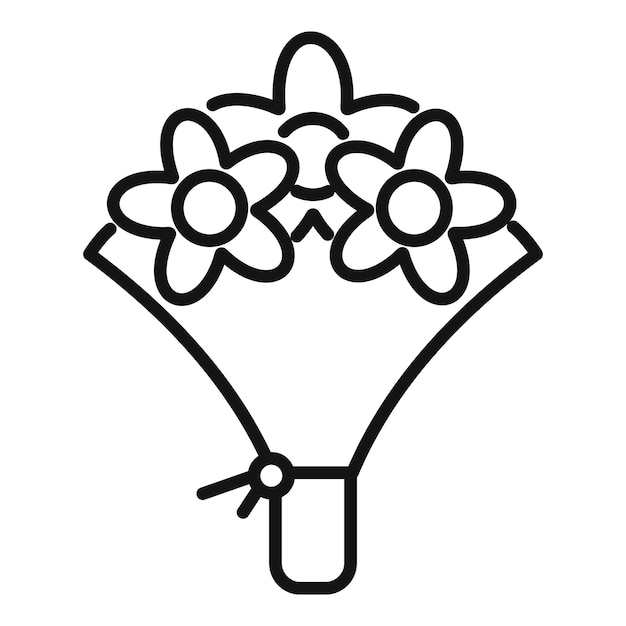 Ramo de flores atado con una cinta