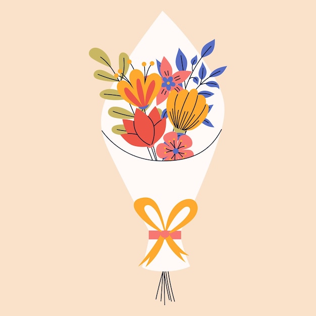 Ramo de flores bueno para tarjetas de felicitación o cartel floral de diseño de invitación