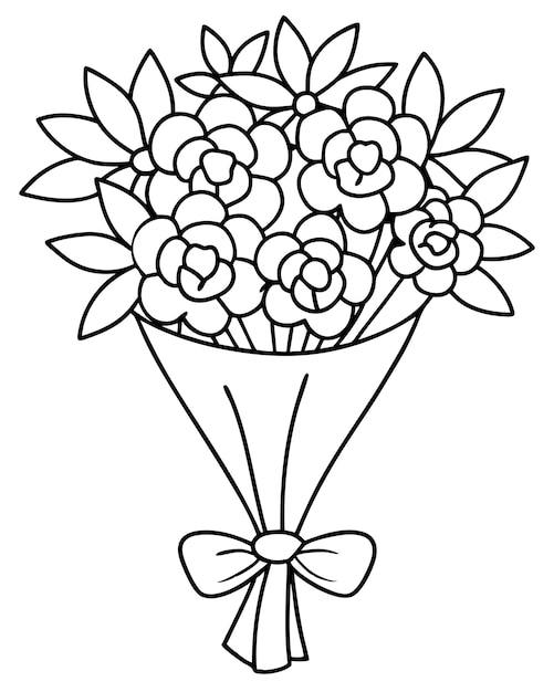 ramo de flores ilustración ramo de flor floral diseño de flores naturaleza arte de hojas de plantas