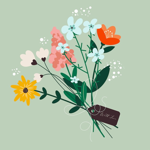 Ramo de flores de primavera ramo romántico arreglo floral Hermosos colores brillantes