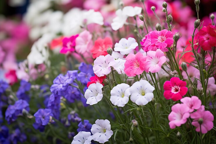 Vector un ramo de flores que están en un ramo de flores