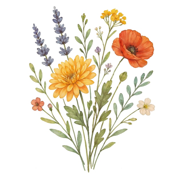 un ramo de flores silvestres