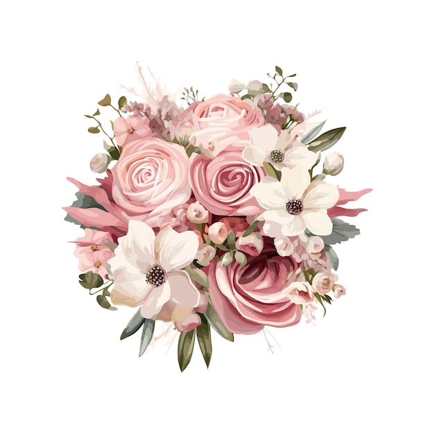 El ramo de la novia de la boda pequeñas flores Clipart