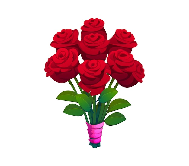 El ramo de rosas rojas del día de San Valentín simboliza el amor.