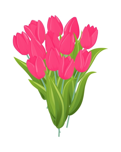 Un ramo de tulipanes rosados un regalo delicado con flores