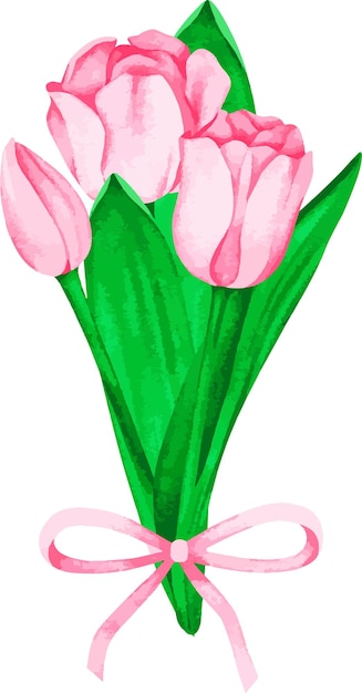 Ramo de tulipanes rosas