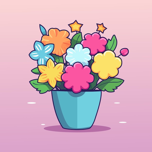 Ramo vectorial de flores de colores