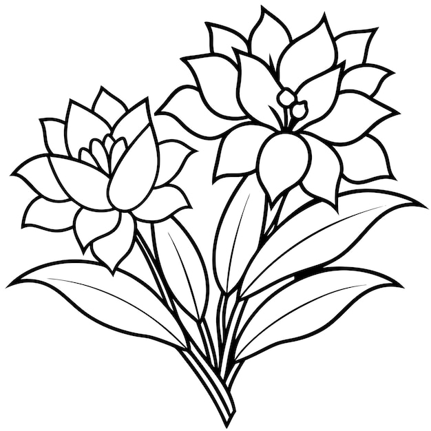 Ramo vectorial de flores Ilustración Ramo de flores Diseño de flores Floral Naturaleza Arte de hojas de plantas