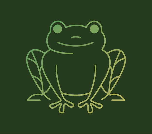 Rana ilustración vectorial de un sapo