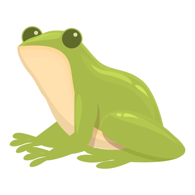 Rana salvaje icono dibujos animados vector Animal agua Sonrisa rana
