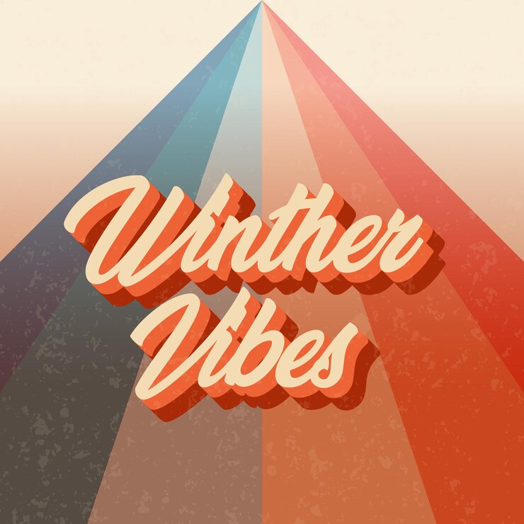 Vector ranura retro tarjeta de navidad ilustración vectorial