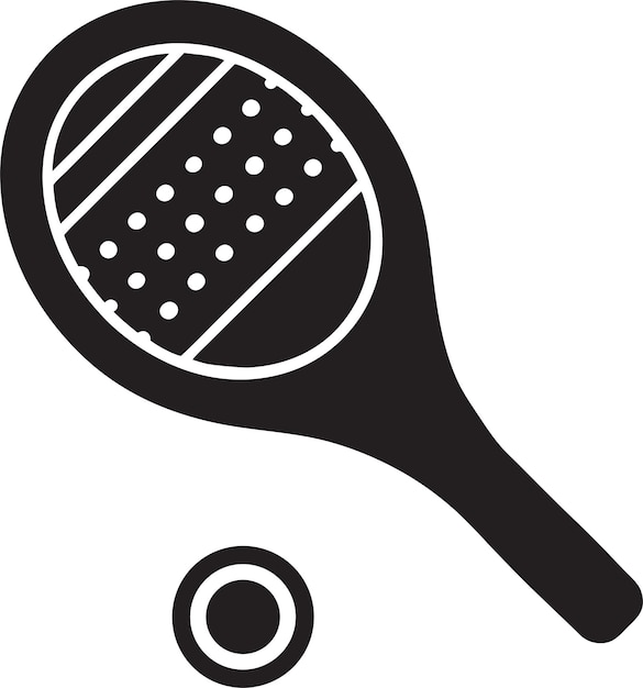 Raqueta de tenis y silueta de la pelota